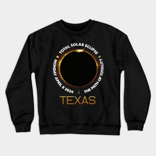 TEXAS Total Solar Eclipse 2024 American Totality April 8 Crewneck Sweatshirt